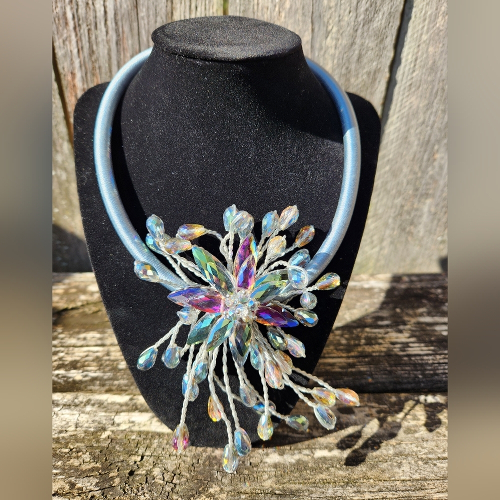 Designer Gardenia whimsical necklace